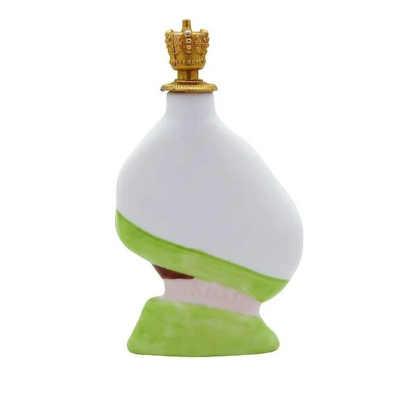 Vintage Art Deco Flapper Lady Head Flask German Crown Top Figural Perfume Bottle - Picture 2 of 5